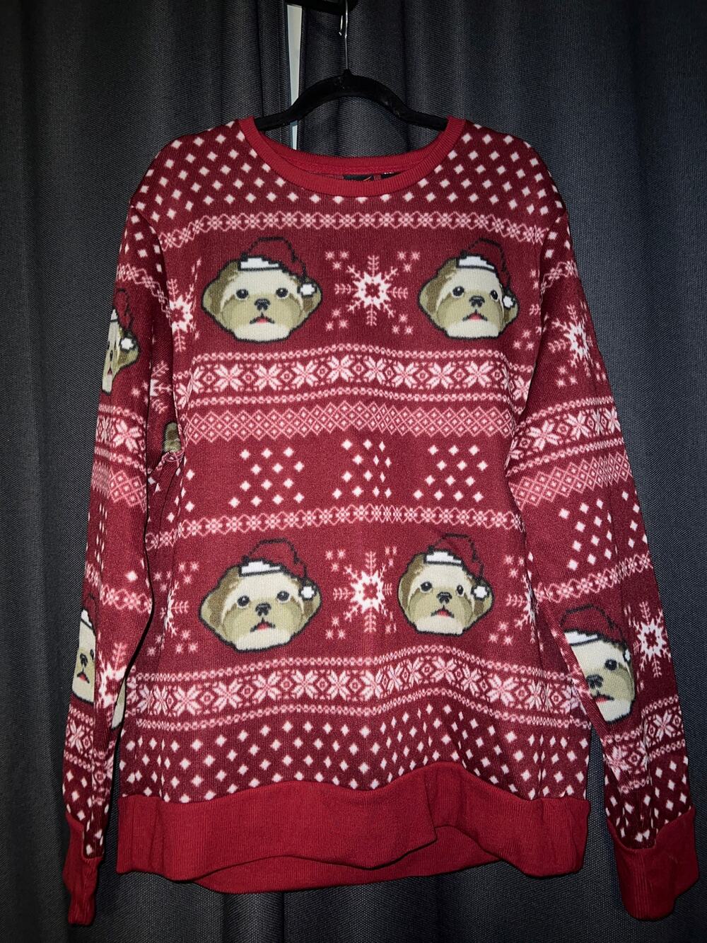 Ugly Christmas Sweater Xmas Size XL Dog